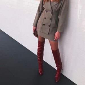 Patent Leather High Heel Boots